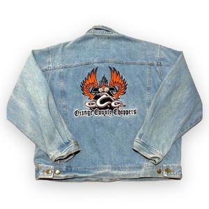 Vintage Authentic Original Orange County Choppers Denim Embroidered Jean Jacket